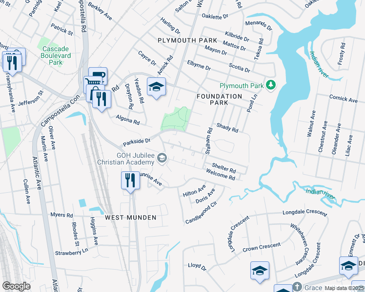 map of restaurants, bars, coffee shops, grocery stores, and more near 2900 Welcome Road in Chesapeake