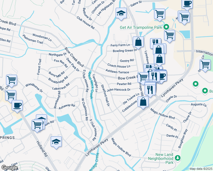 map of restaurants, bars, coffee shops, grocery stores, and more near 821 Kings Arms Drive in Virginia Beach