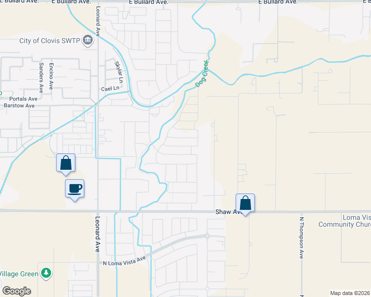 map of restaurants, bars, coffee shops, grocery stores, and more near 4148 Beverly Avenue in Clovis