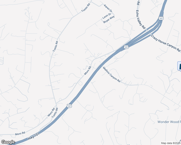 map of restaurants, bars, coffee shops, grocery stores, and more near 18810 Moro Road in Salinas