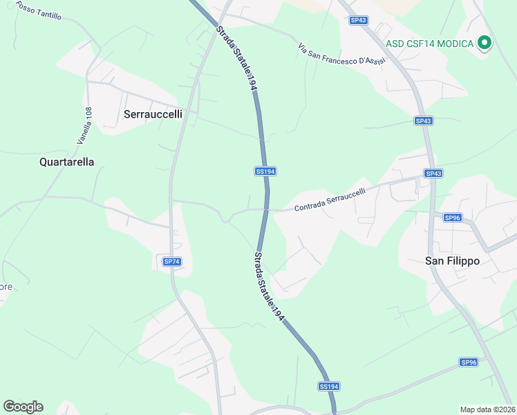 map of restaurants, bars, coffee shops, grocery stores, and more near 9 Contrada Serrauccelli in Libero consorzio comunale di Ragusa