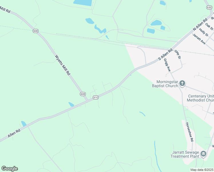 map of restaurants, bars, coffee shops, grocery stores, and more near 80 Dumot Court in Jarratt
