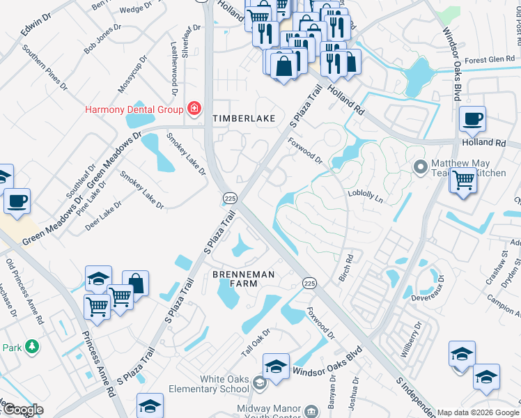 map of restaurants, bars, coffee shops, grocery stores, and more near 4363 Gadwall Place in Virginia Beach