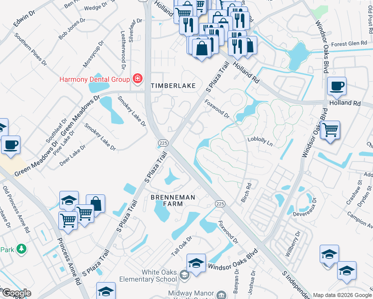 map of restaurants, bars, coffee shops, grocery stores, and more near 4363 Gadwall Place in Virginia Beach