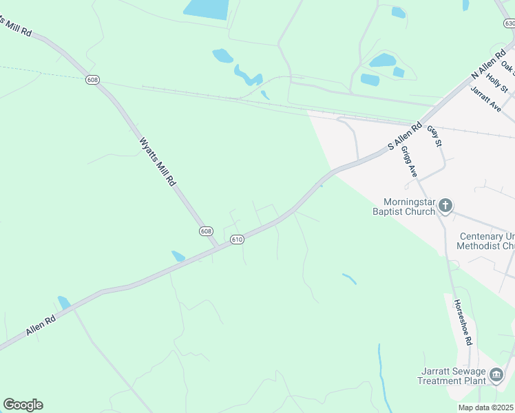 map of restaurants, bars, coffee shops, grocery stores, and more near 125 Dumot Court in Jarratt