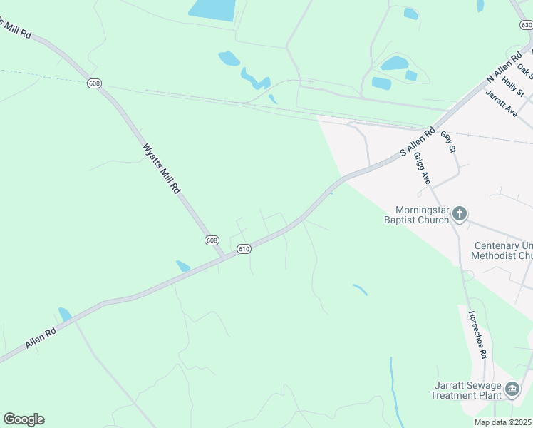 map of restaurants, bars, coffee shops, grocery stores, and more near 105 Dumot Court in Jarratt