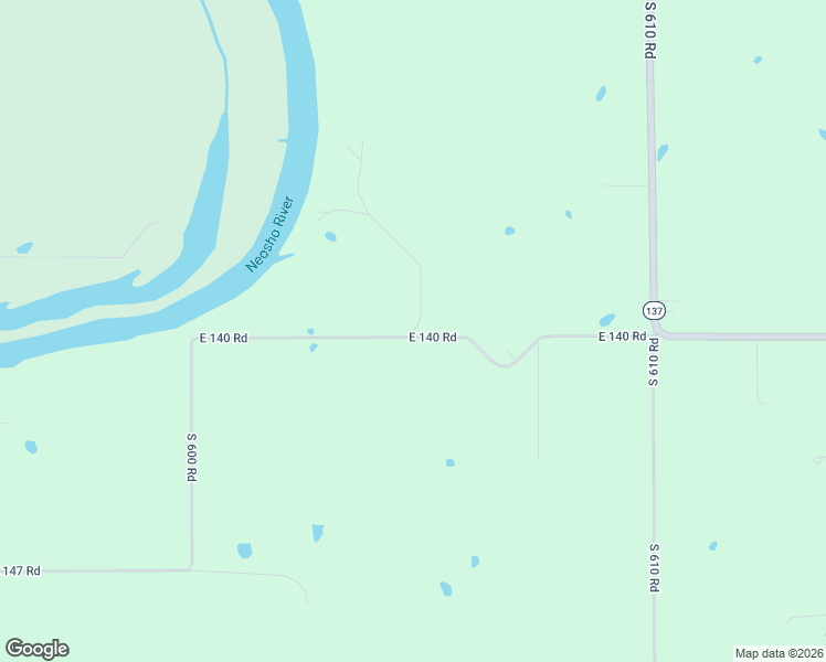 map of restaurants, bars, coffee shops, grocery stores, and more near 60500 East 140 Road in Fairland