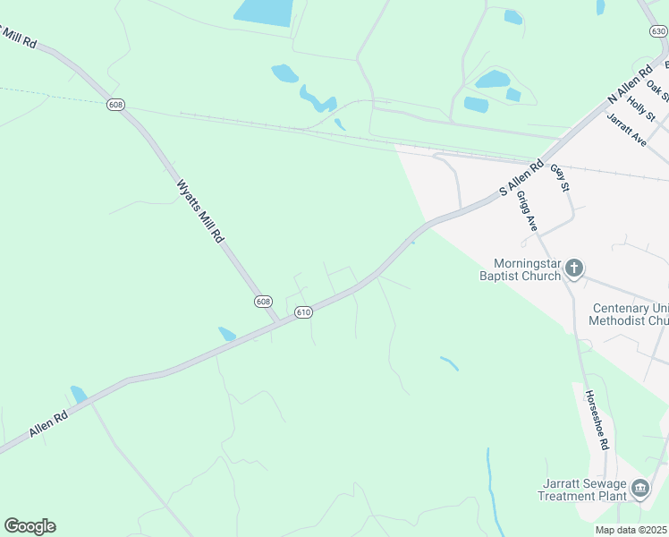 map of restaurants, bars, coffee shops, grocery stores, and more near 95 Dumot Court in Jarratt