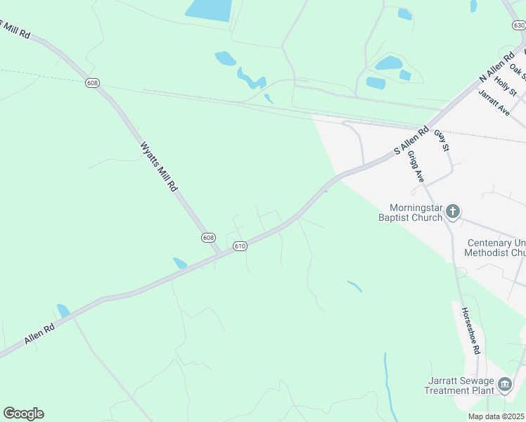 map of restaurants, bars, coffee shops, grocery stores, and more near 95 Dumot Court in Jarratt