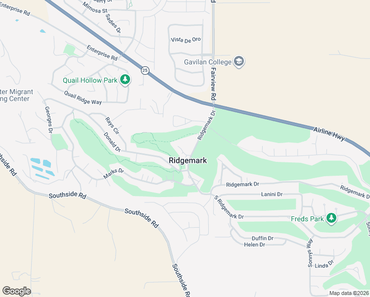 map of restaurants, bars, coffee shops, grocery stores, and more near 95 Villa Pacheco Court in Hollister