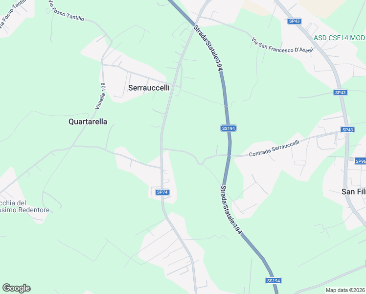 map of restaurants, bars, coffee shops, grocery stores, and more near 9 SP74 in Libero consorzio comunale di Ragusa