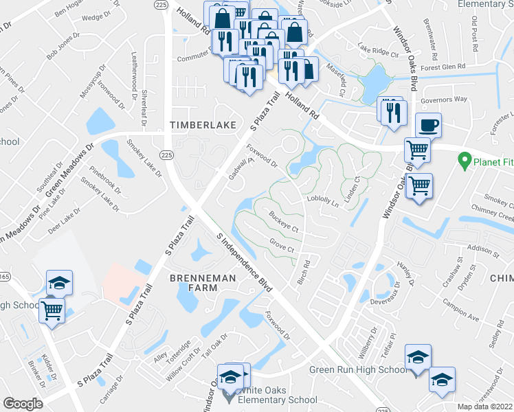 map of restaurants, bars, coffee shops, grocery stores, and more near 4269 Buckeye Court in Virginia Beach