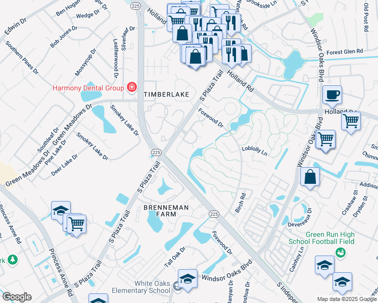 map of restaurants, bars, coffee shops, grocery stores, and more near 4232 Gadwall Place in Virginia Beach