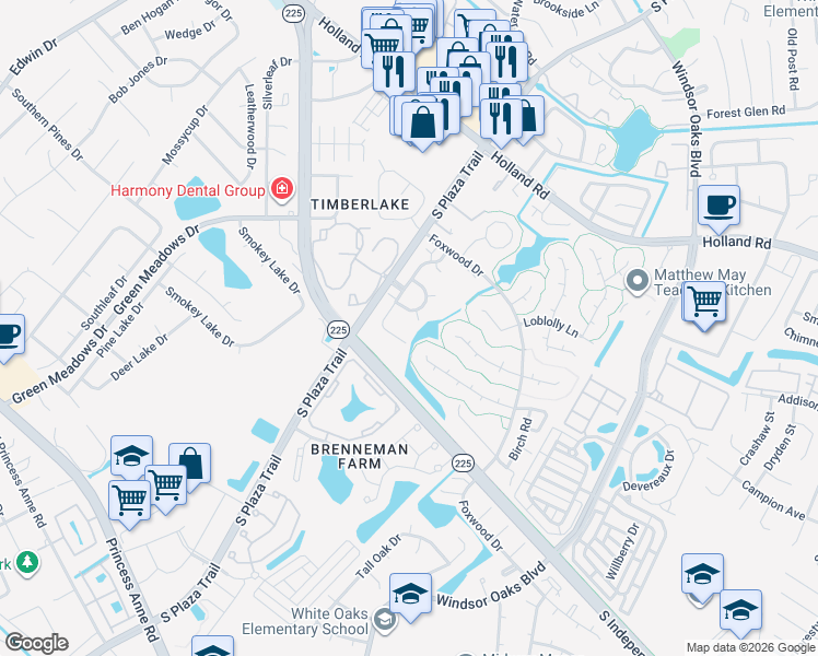 map of restaurants, bars, coffee shops, grocery stores, and more near 4232 Gadwall Place in Virginia Beach