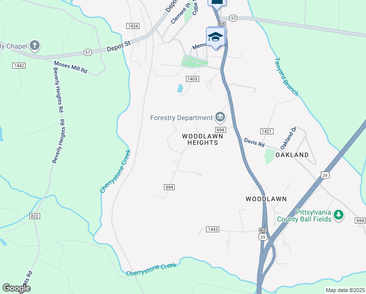 map of restaurants, bars, coffee shops, grocery stores, and more near 111 Woodlawn Heights in Chatham