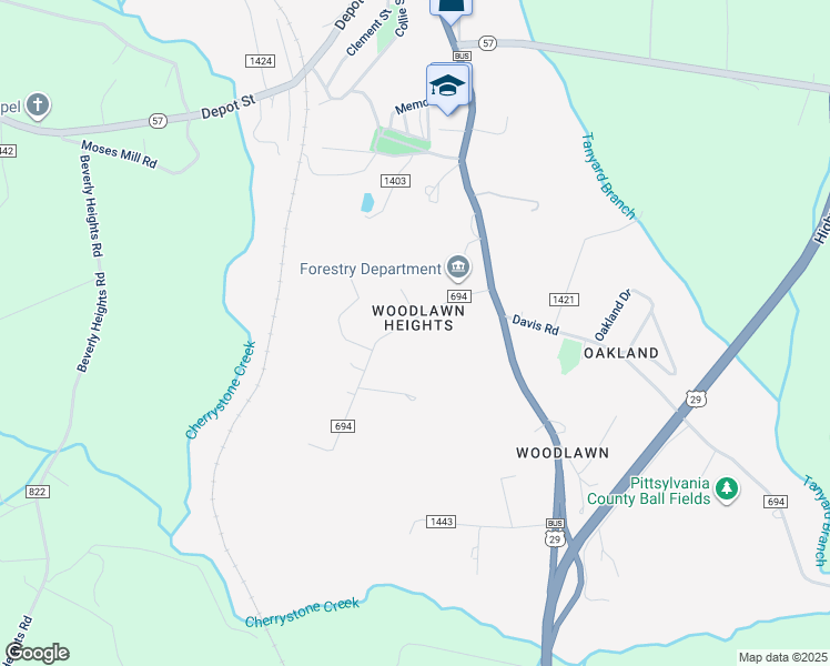map of restaurants, bars, coffee shops, grocery stores, and more near 102 Woodlawn Heights in Chatham