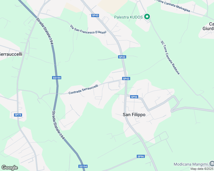 map of restaurants, bars, coffee shops, grocery stores, and more near 3 Contrada Serrauccelli in Libero consorzio comunale di Ragusa