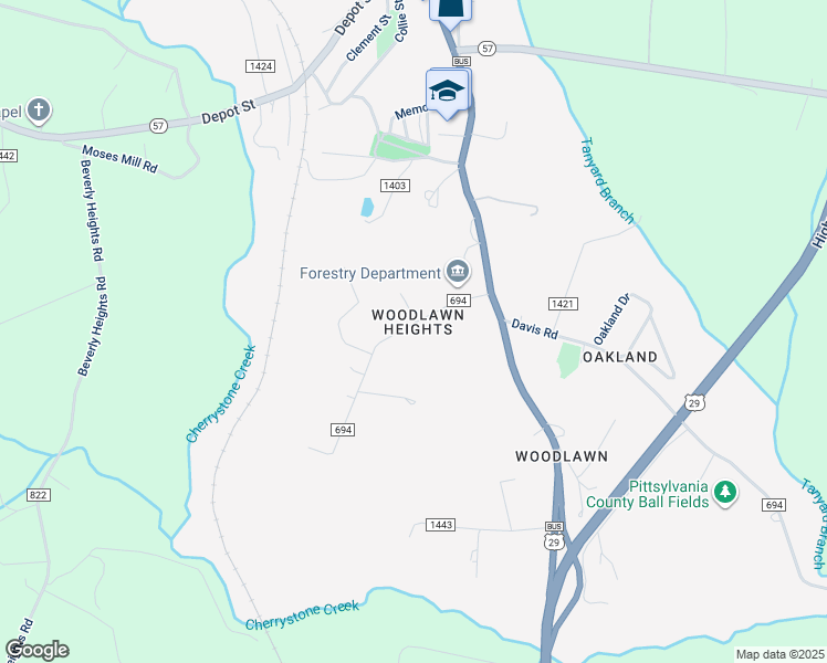 map of restaurants, bars, coffee shops, grocery stores, and more near 102 Woodlawn Heights in Chatham