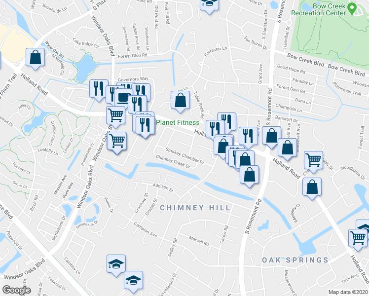 map of restaurants, bars, coffee shops, grocery stores, and more near 3609 Chase Court in Virginia Beach