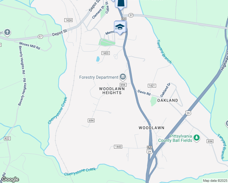map of restaurants, bars, coffee shops, grocery stores, and more near 26 Woodlawn Heights in Chatham