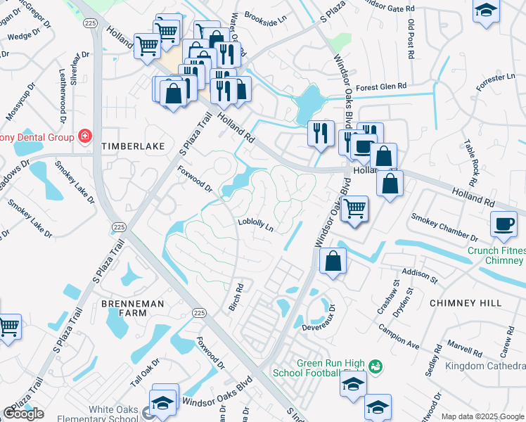 map of restaurants, bars, coffee shops, grocery stores, and more near 732 Tanoak Court in Virginia Beach