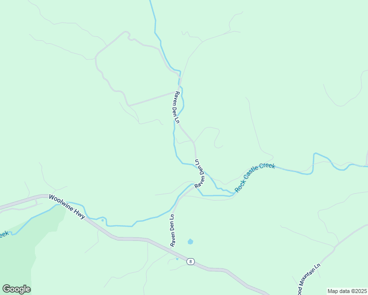 map of restaurants, bars, coffee shops, grocery stores, and more near 659 Raven Den Lane in Woolwine