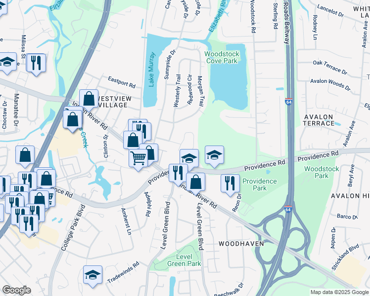 map of restaurants, bars, coffee shops, grocery stores, and more near 817 Trillium Place in Virginia Beach