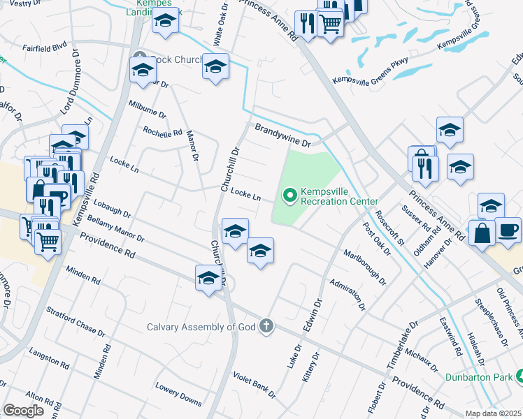 map of restaurants, bars, coffee shops, grocery stores, and more near 804 Tropical Drive in Virginia Beach