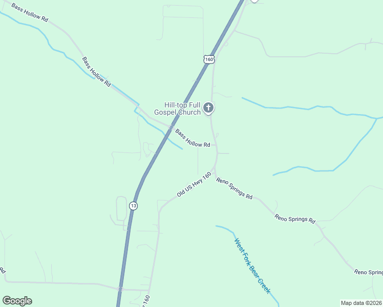 map of restaurants, bars, coffee shops, grocery stores, and more near 204 Bass Hollow Road in Galena