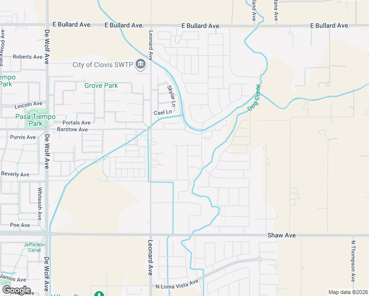 map of restaurants, bars, coffee shops, grocery stores, and more near 1304 Soledad Avenue in Clovis