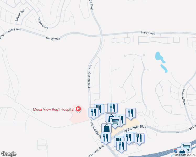 map of restaurants, bars, coffee shops, grocery stores, and more near 495 Long Iron Ln in Mesquite