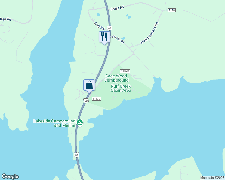 map of restaurants, bars, coffee shops, grocery stores, and more near 2-294 County Road 1137E in Benton