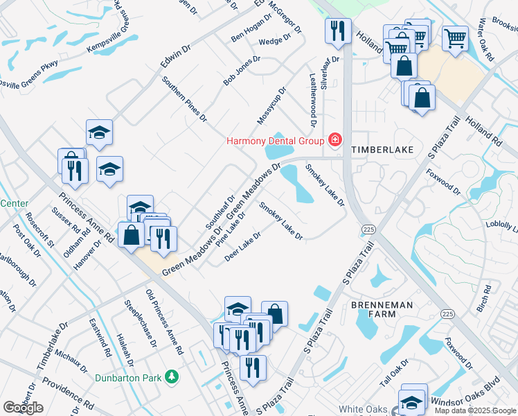map of restaurants, bars, coffee shops, grocery stores, and more near 700 Cedar Lake Court in Virginia Beach