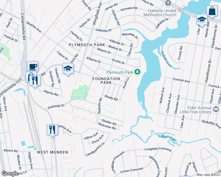map of restaurants, bars, coffee shops, grocery stores, and more near 2008 Flower Lane in Chesapeake