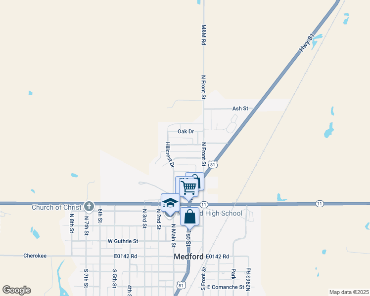 map of restaurants, bars, coffee shops, grocery stores, and more near 111 Kretchmar Drive in Medford
