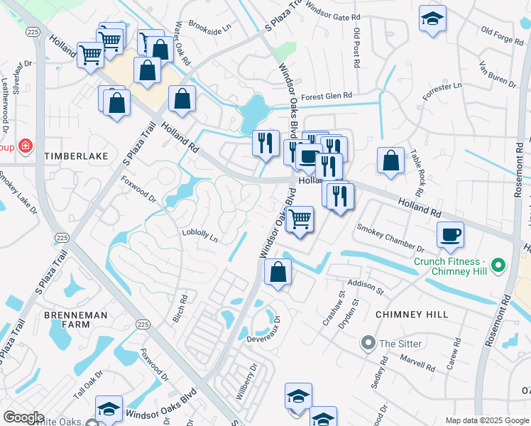 map of restaurants, bars, coffee shops, grocery stores, and more near 712 Promenade Place in Virginia Beach