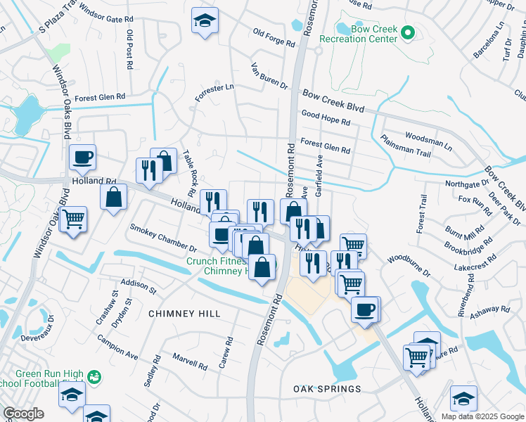 map of restaurants, bars, coffee shops, grocery stores, and more near 746 Arthur Avenue in Virginia Beach