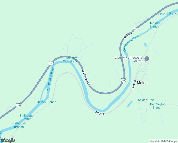 map of restaurants, bars, coffee shops, grocery stores, and more near 12674 U.S. 119 in Coldiron