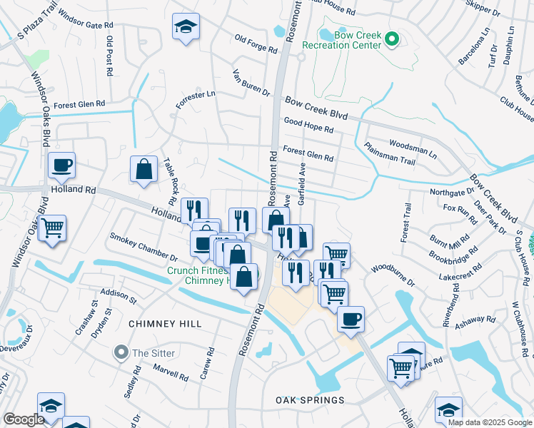 map of restaurants, bars, coffee shops, grocery stores, and more near 740 Virginia 411 in Virginia Beach