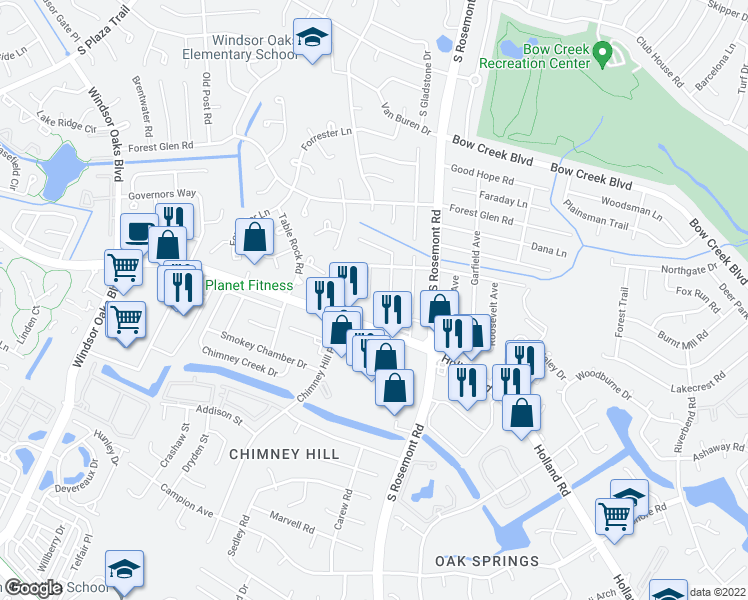 map of restaurants, bars, coffee shops, grocery stores, and more near 734 Hayes Avenue in Virginia Beach