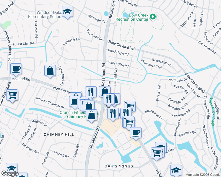 map of restaurants, bars, coffee shops, grocery stores, and more near 718 Lincoln Avenue in Virginia Beach