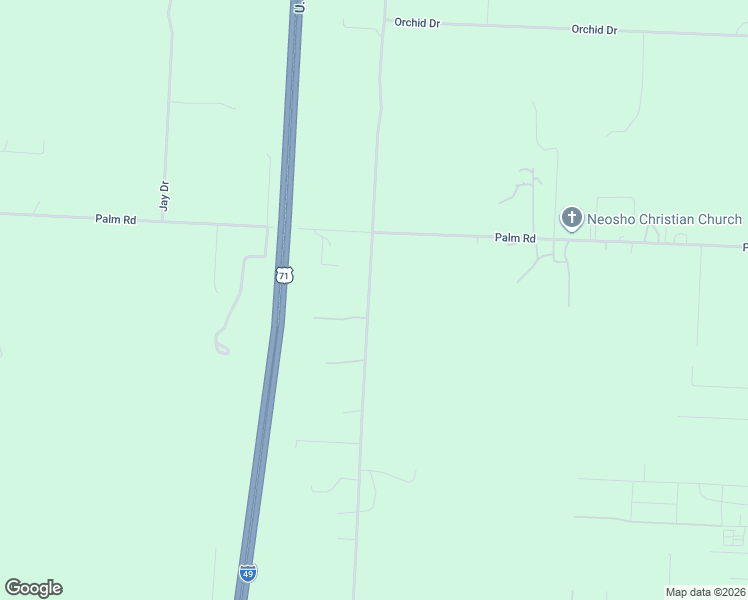 map of restaurants, bars, coffee shops, grocery stores, and more near 18052-18200 Kodiak Road in Neosho