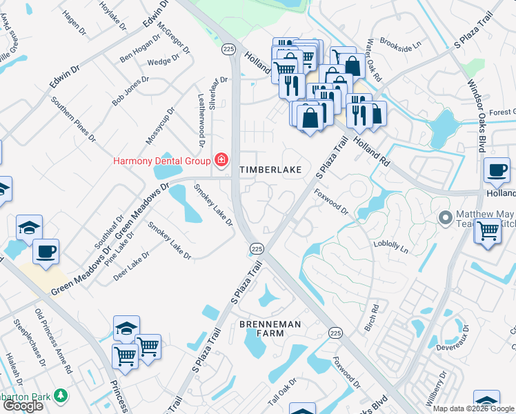 map of restaurants, bars, coffee shops, grocery stores, and more near 302 Chase Arbor Court in Virginia Beach