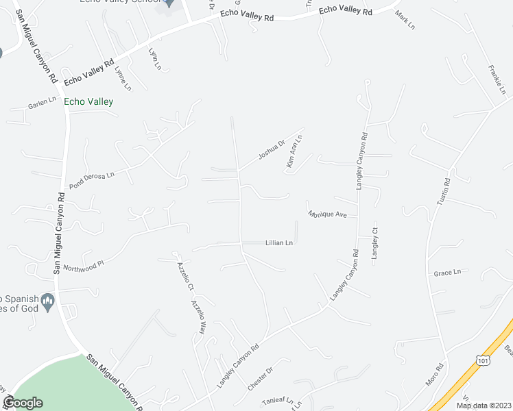 map of restaurants, bars, coffee shops, grocery stores, and more near 7035 Valle Pacifico Road in Salinas