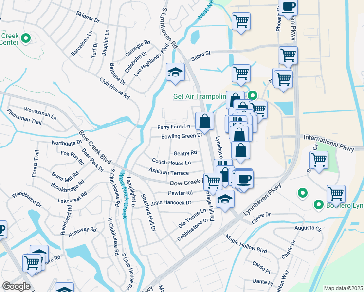map of restaurants, bars, coffee shops, grocery stores, and more near 705 Bowling Green Court in Virginia Beach