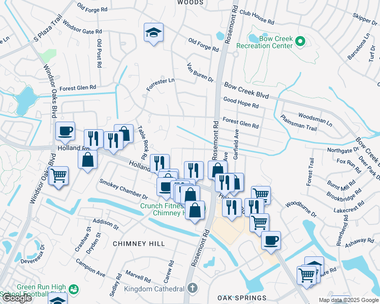 map of restaurants, bars, coffee shops, grocery stores, and more near 700 Arthur Avenue in Virginia Beach