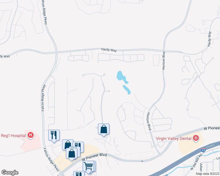 map of restaurants, bars, coffee shops, grocery stores, and more near 1035 Raptor Court in Mesquite