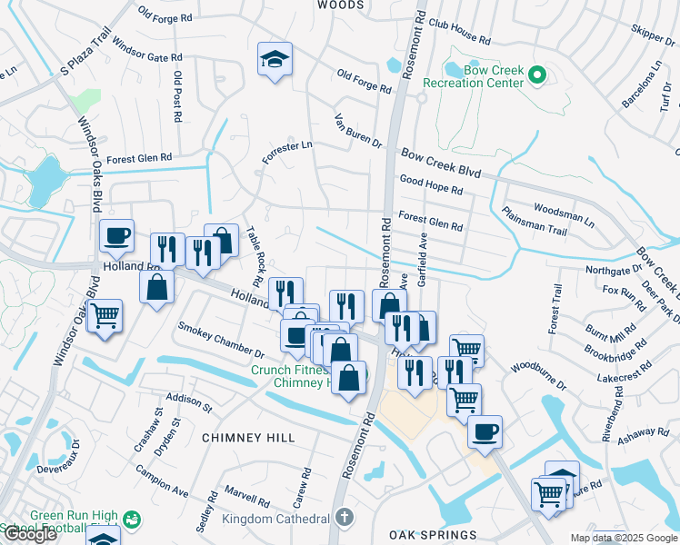 map of restaurants, bars, coffee shops, grocery stores, and more near 700 Arthur Avenue in Virginia Beach