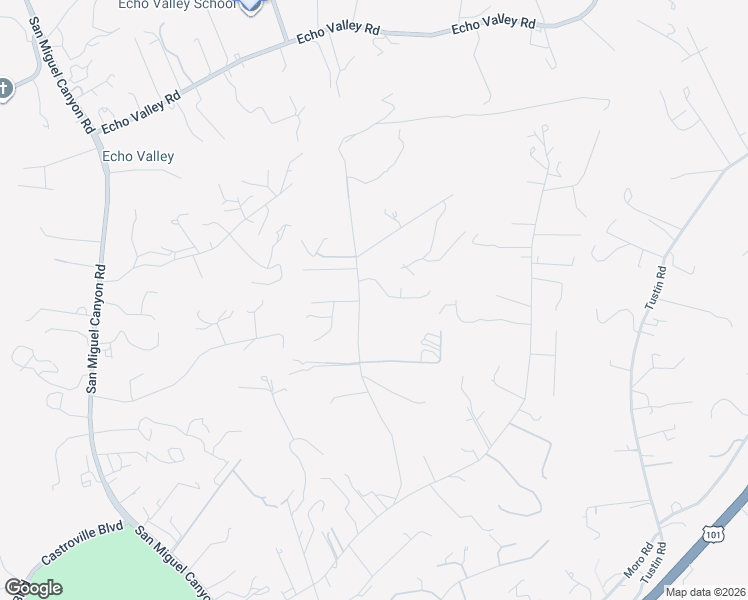 map of restaurants, bars, coffee shops, grocery stores, and more near 7013 Valle Pacifico Road in Salinas