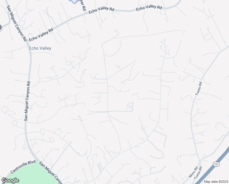 map of restaurants, bars, coffee shops, grocery stores, and more near 7013 Valle Pacifico Road in Salinas